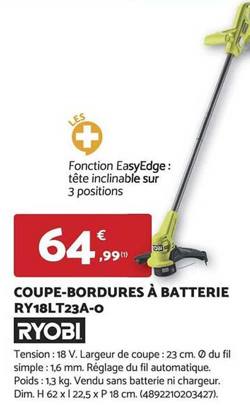 COUPE-BORDURES À BATTERIE RY18LT23A-O