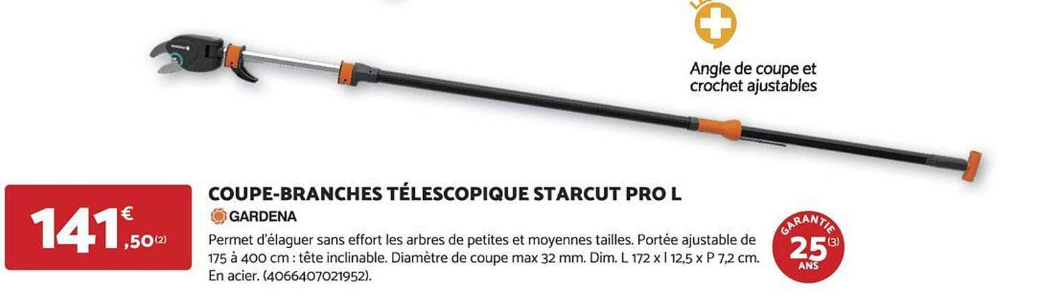 COUPE-BRANCHES TÉLESCOPIQUE STARCUT PRO L