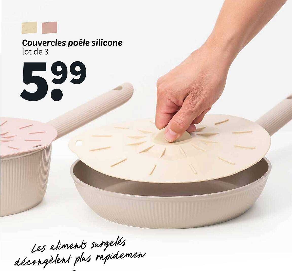 Couvercles poêle silicone lot de 3