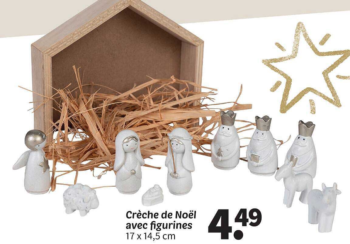 Crèche de Noël avec figurines