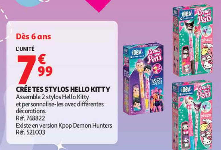 CRÉETES STYLOS HELLO KITTY