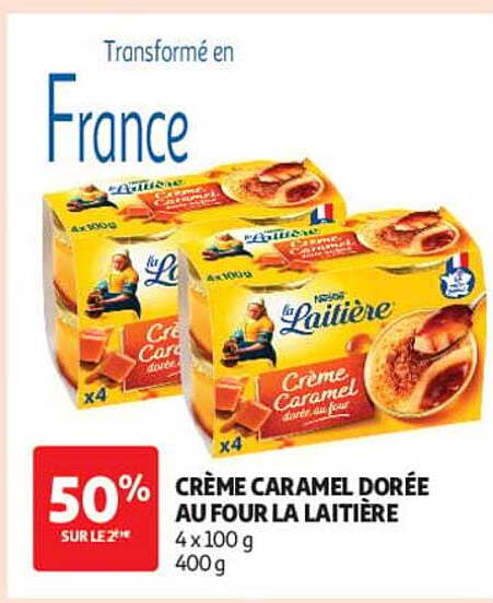CRÈME CARAMEL DORÉE AU FOUR LA LAITIÈRE