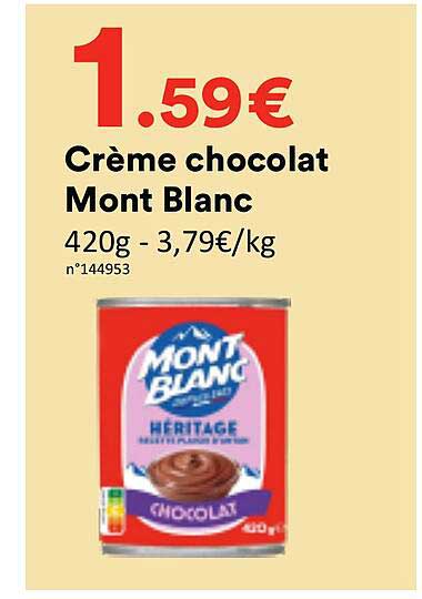 Crème chocolat Mont Blanc