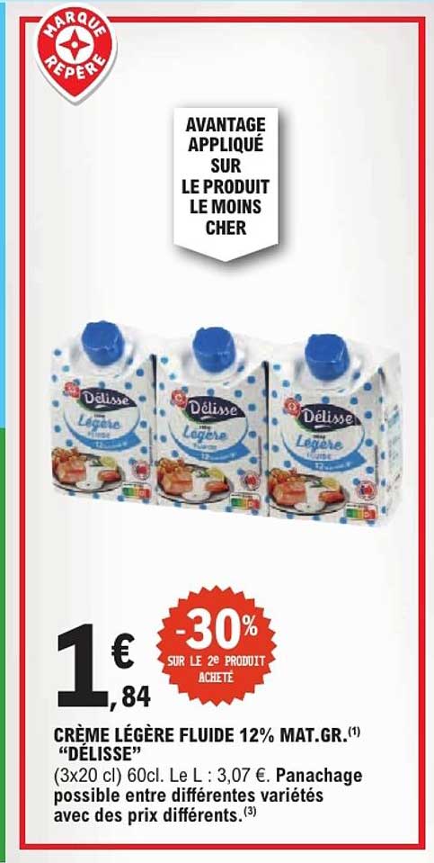 CRÈME LÉGÈRE FLUIDE 12% MAT.GR.(1) “DÉLISSE”