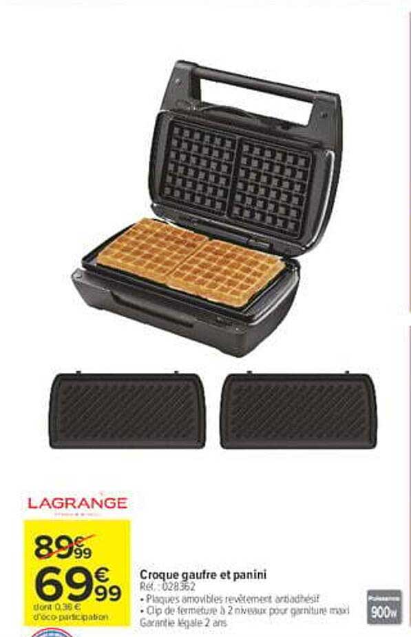 Croque gaufre et panini