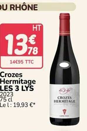 Crozes Hermitage LES 3 LYS 2023 75 cl