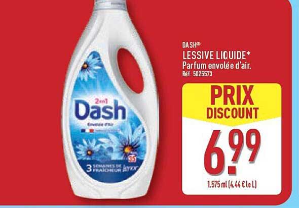 DASH LESSIVE LIQUIDE* Parfum envolée d’air. Réf. 5025573