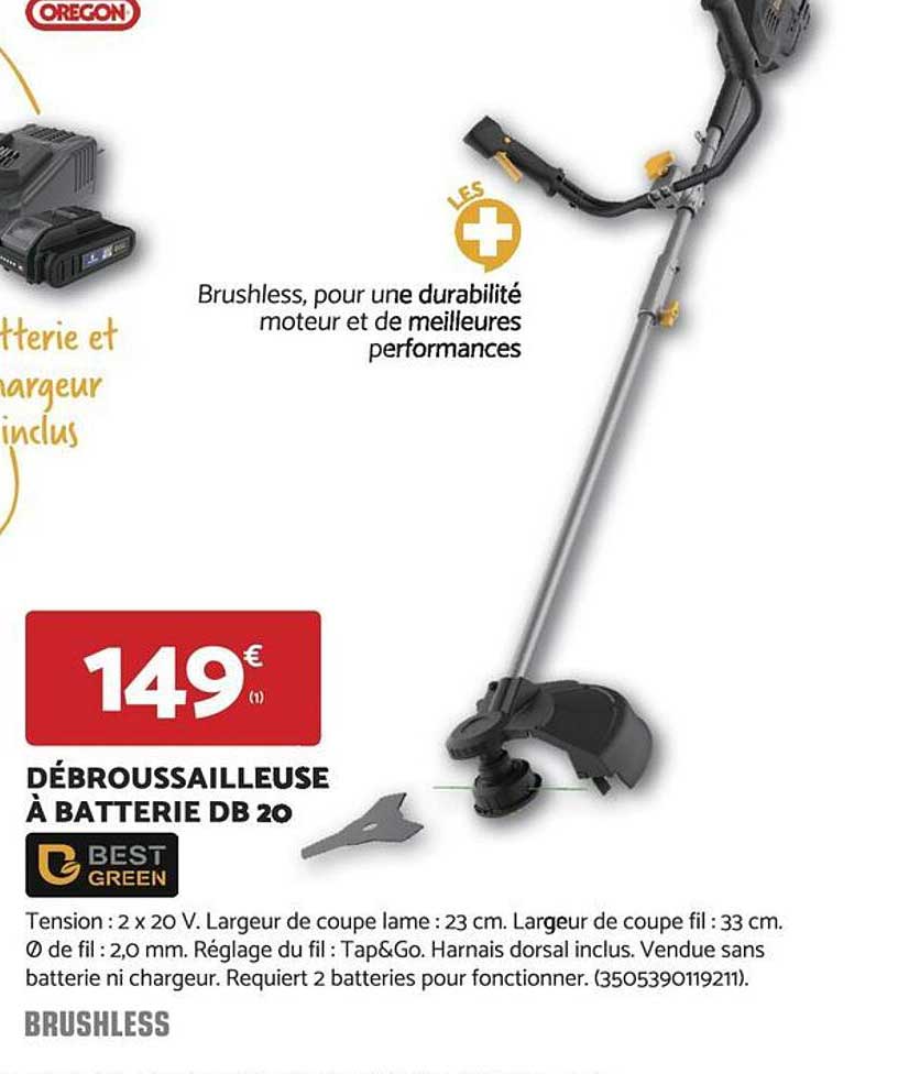 DÉBROUSSAILLEUSE À BATTERIE DB 20