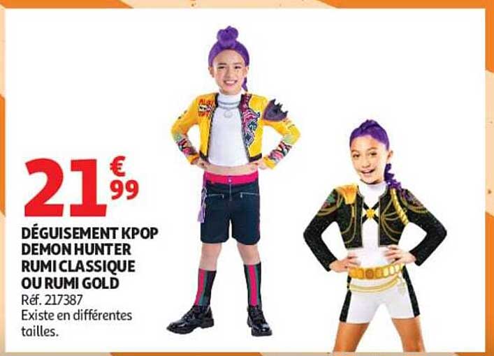 DÉGUISEMENT KPOP DEMON HUNTER RUMI CLASSIQUE OU RUMI GOLD
