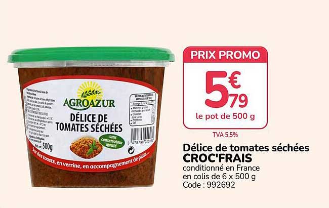 Délice de tomates séchées CROC'FRAIS