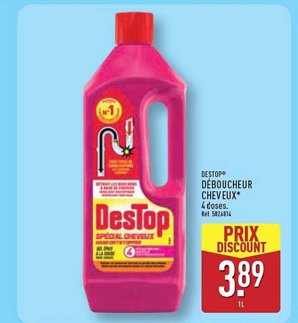 DESTOP® DÉBOUCHEUR CHEVEUX* 4 doses. Réf. 5026814
