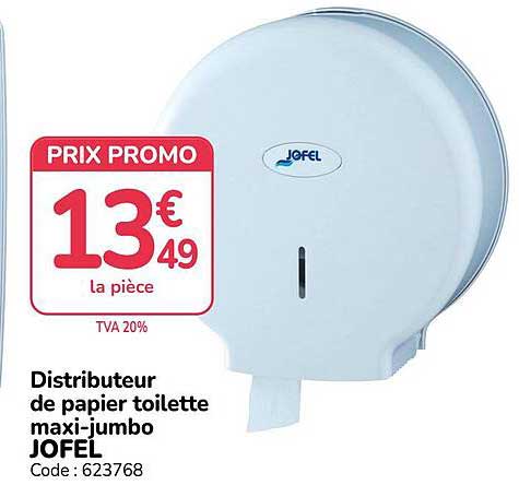 Distributeur de papier toilette maxi-jumbo JOFEL