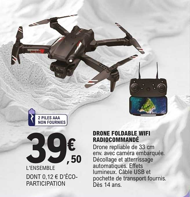 DRONE FOLDABLE WIFI RADIOCOMMANDÉ