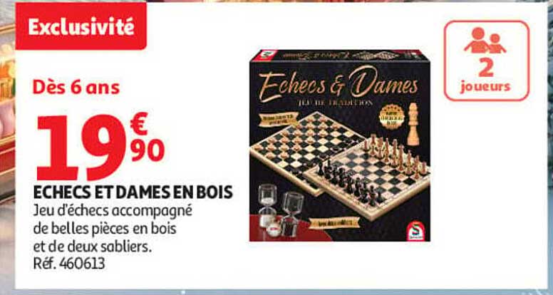 ECHECS ET DAMES EN BOIS