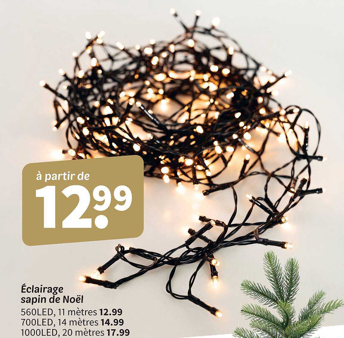 Éclairage sapin de Noël