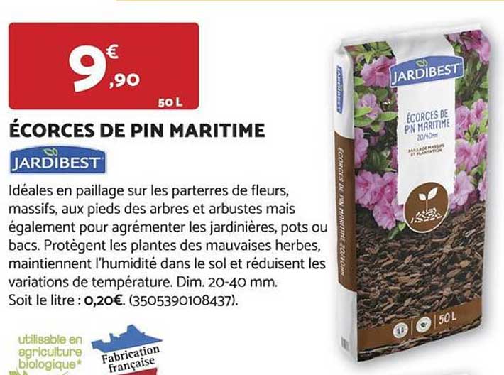ÉCORCES DE PIN MARITIME