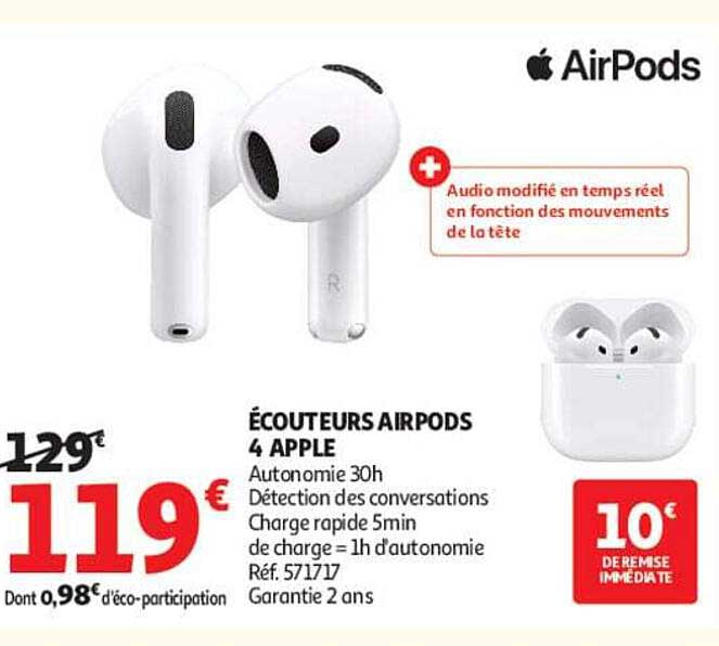 ÉCOUTEURS AIRPODS 4 APPLE