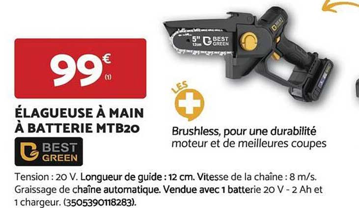 ÉLAGUEUSE À MAIN À BATTERIE MTB20