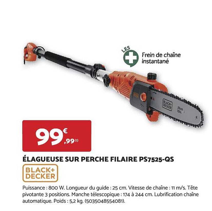 ÉLAGUEUSE SUR PERCHE FILAIRE PS7525-QS