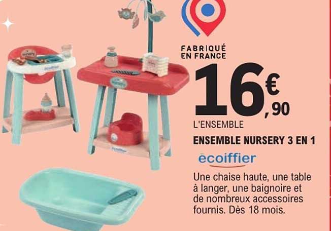 ENSEMBLE NURSERY 3 EN 1 ecoiffier