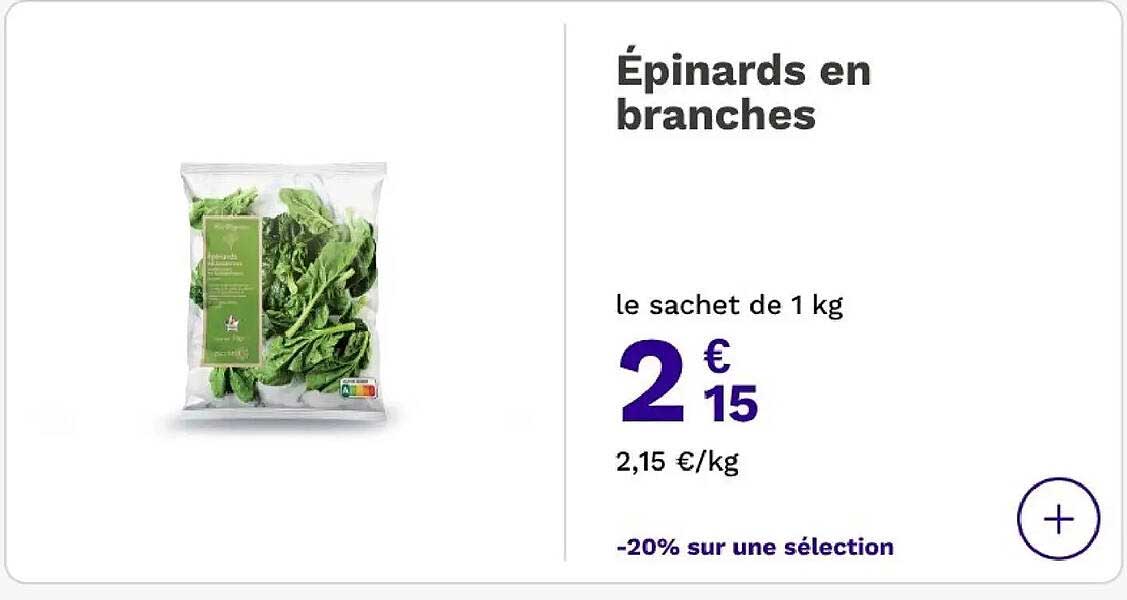 Épinards en branches