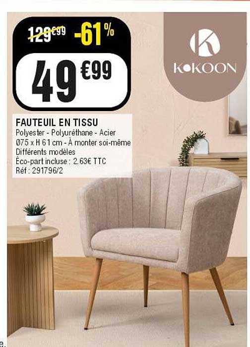FAUTEUIL EN TISSU