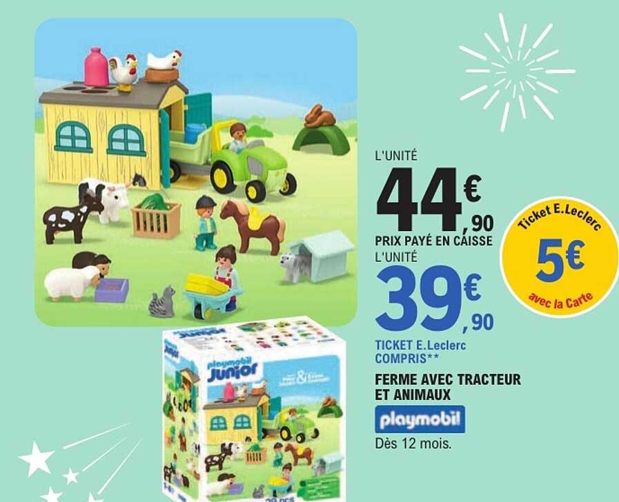 FERME AVEC TRACTEUR ET ANIMAUX