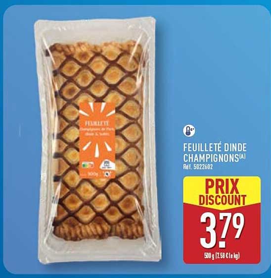 FEUILLETÉ DINDE CHAMPIGNONS(A)