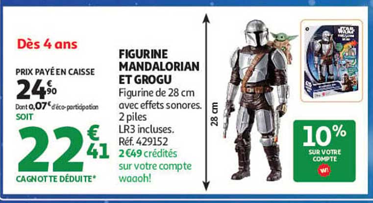 FIGURINE MANDALORIAN ET GROGU