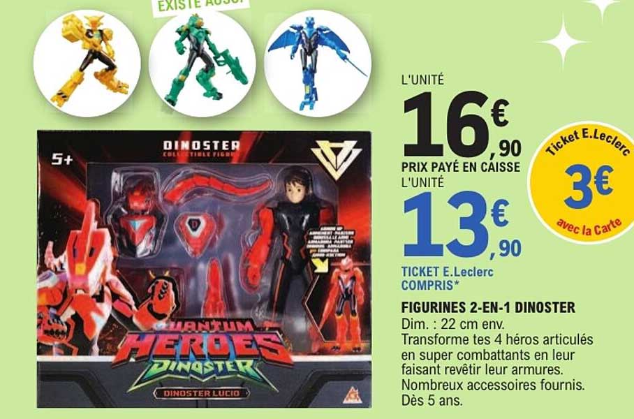 FIGURINES 2-EN-1 DINOSTER