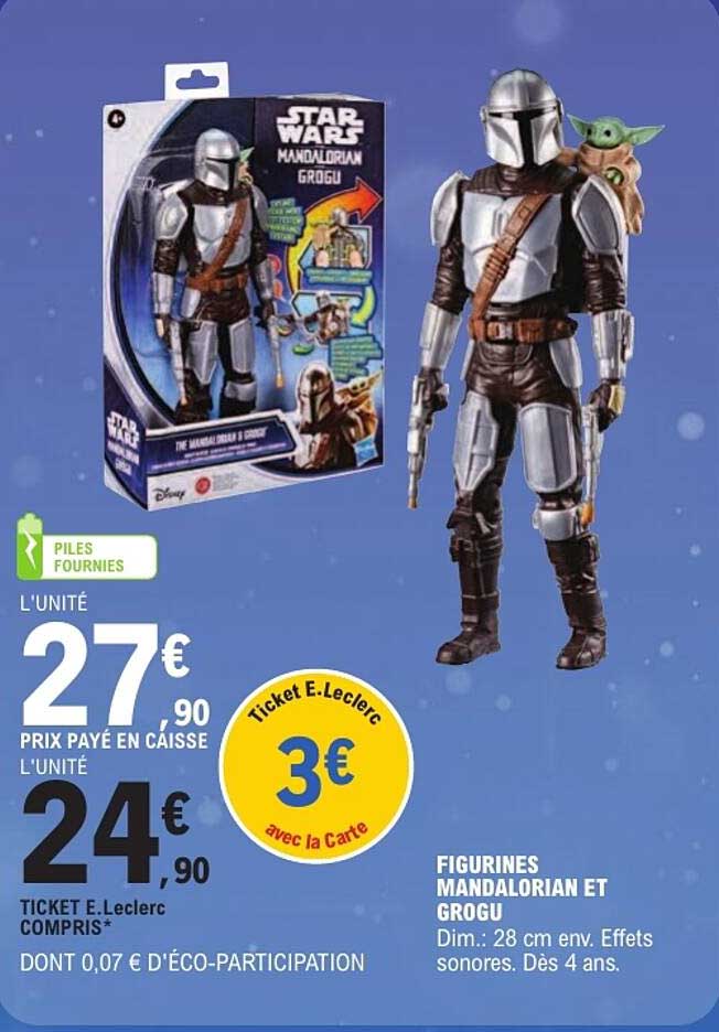 FIGURINES MANDALORIAN ET GROGU