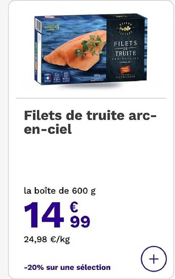 Filets de truite arc-en-ciel