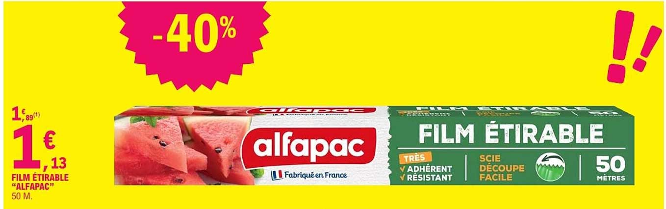 FILM ÉTIRABLE «ALFAPAC» 50 M.