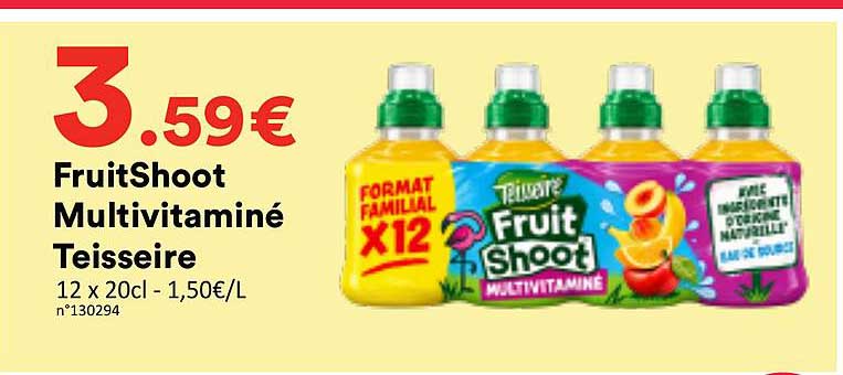 FruitShoot Multivitaminé Teisseire