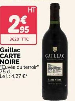 Gaillac CARTE NOIRE "Cuvée du terroir" 75 cl