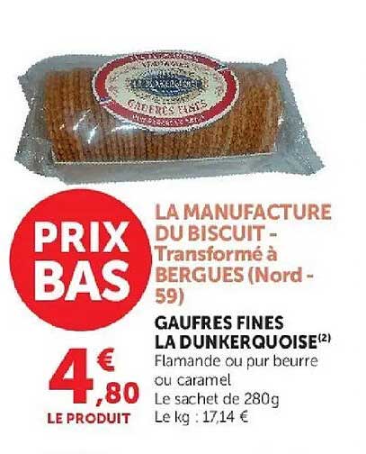 GAUFRES FINES LA DUNKERQUOISE