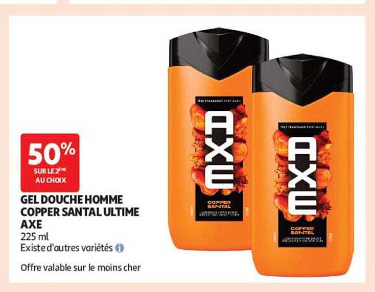 GEL DOUCHE HOMME COPPER SANTAL ULTIME AXE