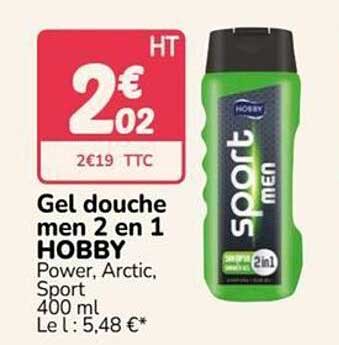 Gel douche men 2 en 1 HOBBY