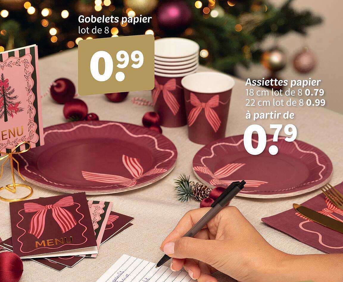 Gobelets papier lot de 8