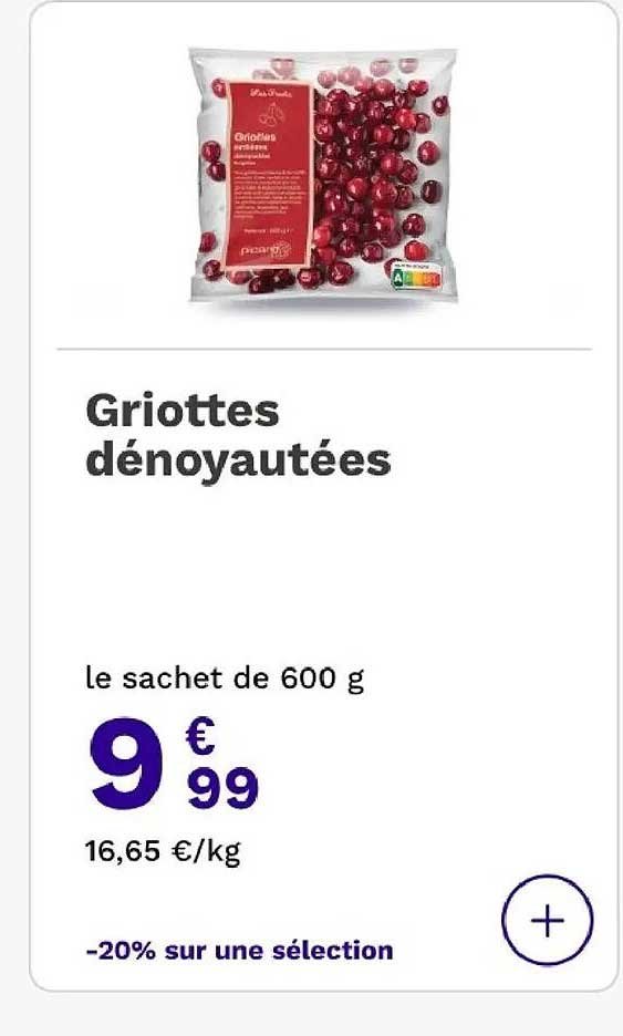 Griottes dénoyautées