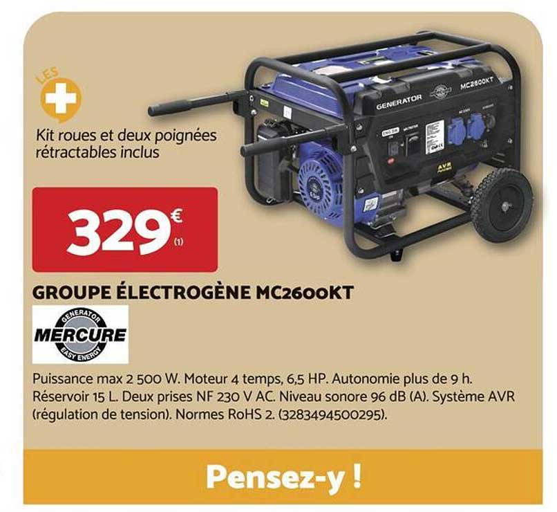 GROUPE ÉLECTROGÈNE MC2600KT