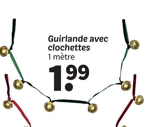Guirlande avec clochettes 1 mètre