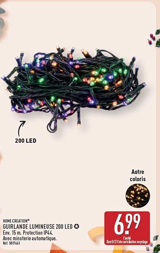 GUIRLANDE LUMINEUSE 200 LED