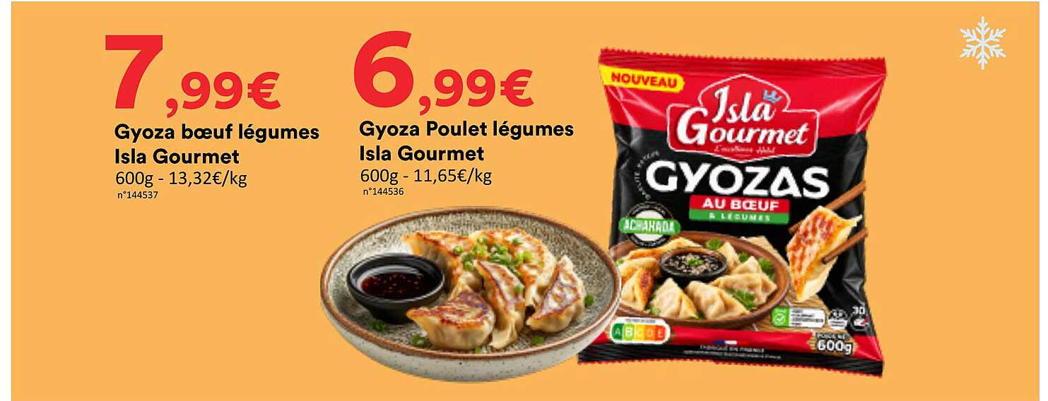 Gyoza boeuf légumes Isla Gourmet