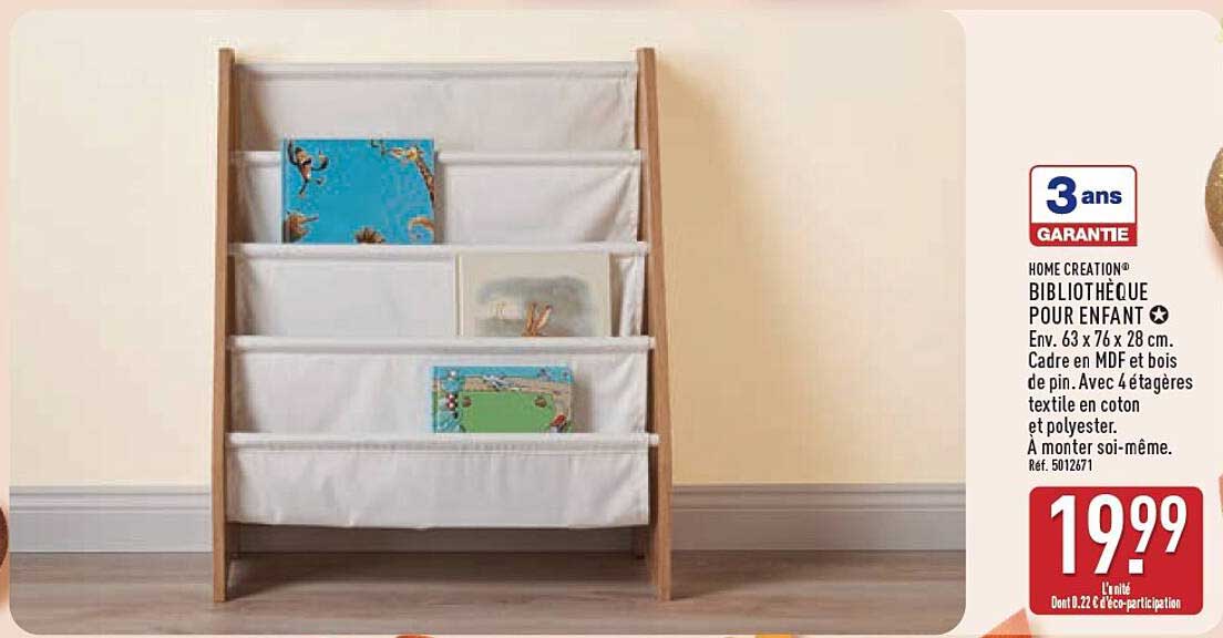 HOME CREATION® BIBLIOTHÈQUE POUR ENFANT