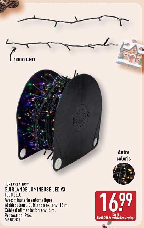 HOME CREATION® GUIRLANDE LUMINEUSE LED 1000 LED.