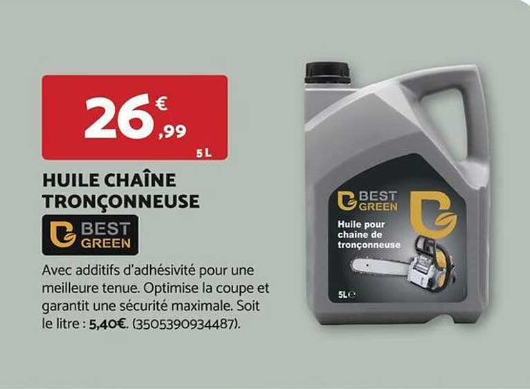 HUILE CHAÎNE TRONÇONNEUSE