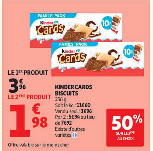 KINDER CARDS BISCUITS
