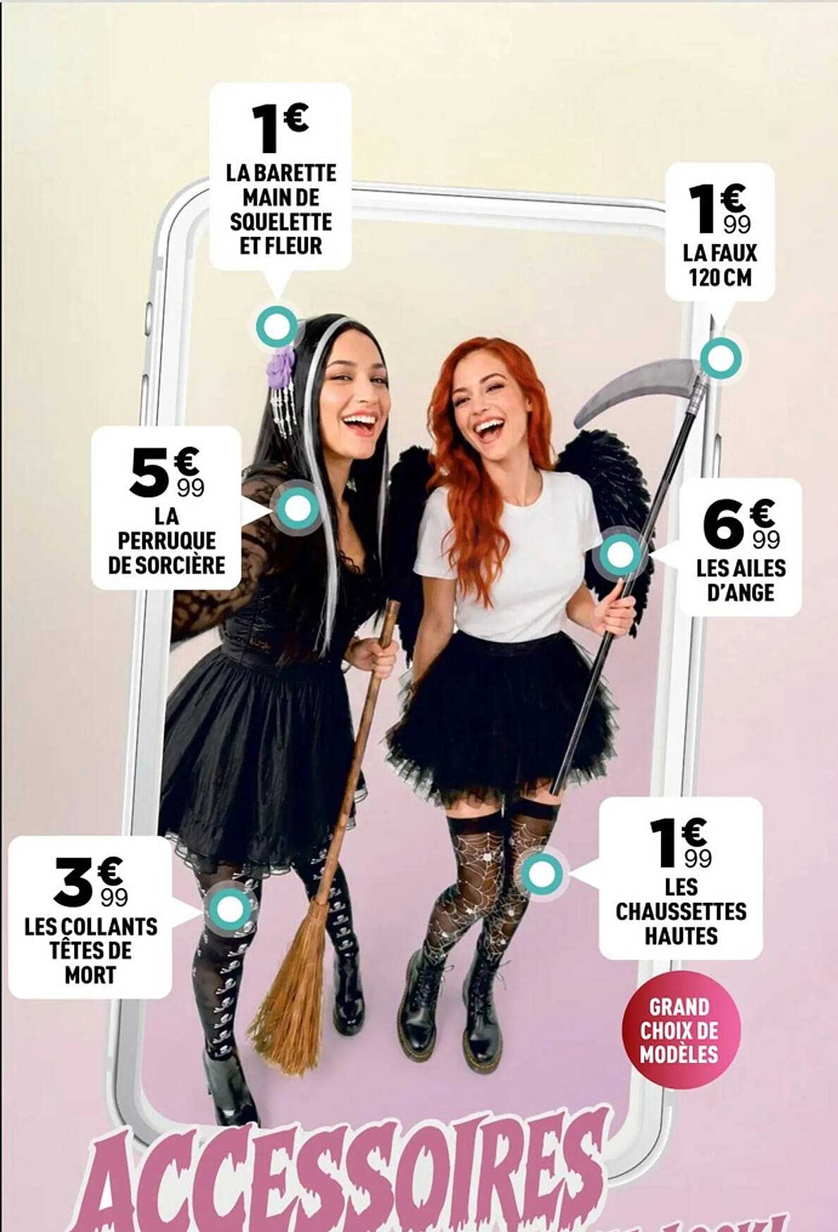 LA BARETTE MAIN DE SQUELETTE ET FLEUR