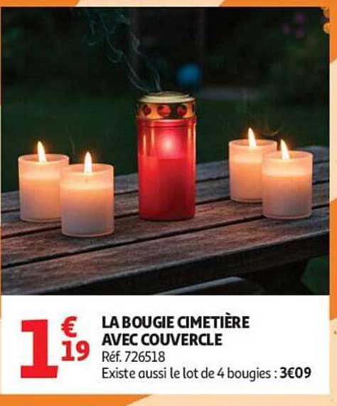 LA BOUGIE CIMETIÈRE AVEC COUVERCLE
